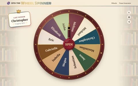 Book Genre Wheel in the Page Turner theme