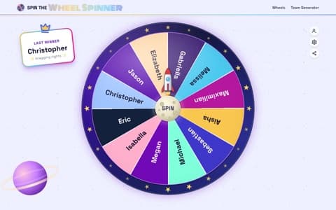 Planet Wheel in the Spinterstellar theme